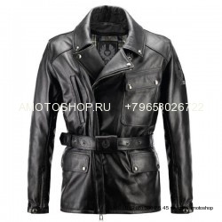 Куртка кожаная мужская Belstaff Oulton Park Jacket черная 