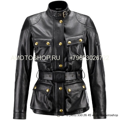 Куртка кожаная женская Belstaff Sheene Jacket черная 