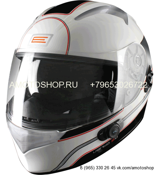Шлем (интеграл) Origine Vento 2.0 Odessa белый/сереб/черный глянцевый
