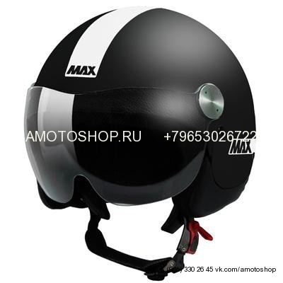 Шлем (открытый со стеклом) Max Roadie черный матовый
