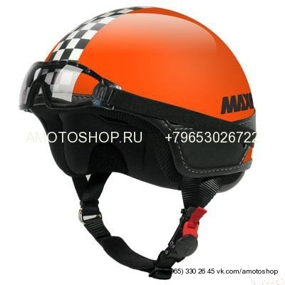 Шлем (открытый) Max Slim оранжевый глянцевый