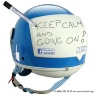 Шлем (открытый со стеклом) Max Social Network синий глянцевый