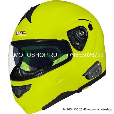 Шлем (модуляр) HD185 Solid  Hi-Vis желтый глянцевый
