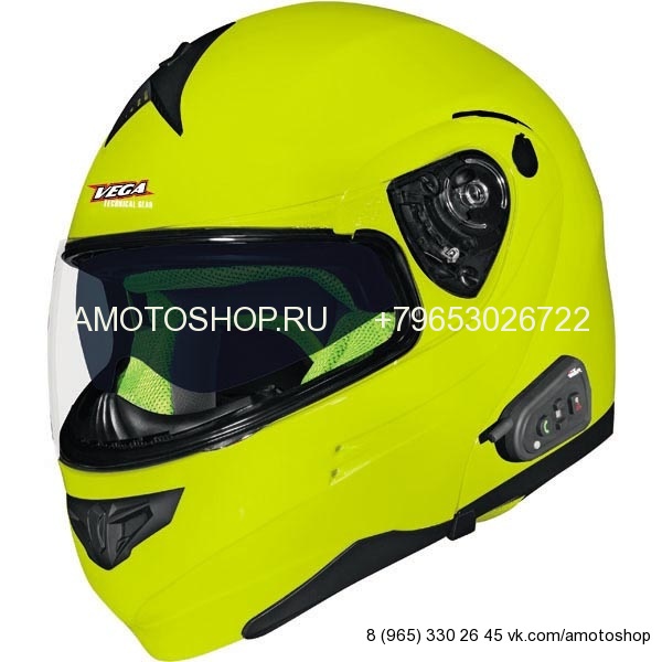 Шлем (модуляр) HD185 Solid  Hi-Vis желтый глянцевый