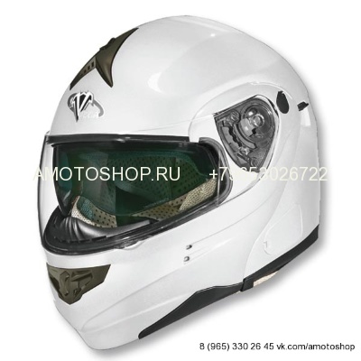 Шлем (модуляр) HD185 Solid белый глянцевый