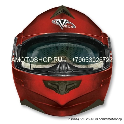 Шлем (модуляр) HD185 Solid красный глянцевый