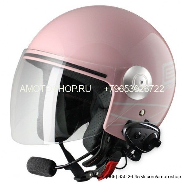 Шлем (открытый со стеклом) Origine Pronto Lia розовый глянцевый