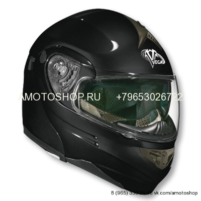 Шлем (модуляр) HD185 Solid черный глянцевый