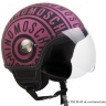 Шлем (открытый со стеклом) Moschino Logo черн./красный матовый