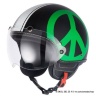 Шлем (открытый со стеклом) Moschino Peace & Love черн./зеленый глянцевый