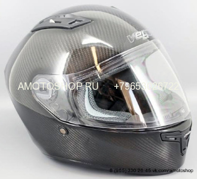 Шлем (интеграл)  HD169 Carbon Fiber глянцевый