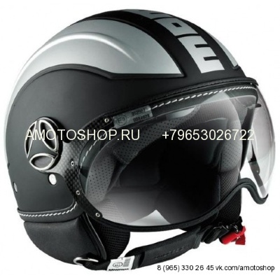 Шлем Momo Design AVIO черный/серебристый матовый