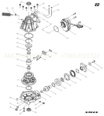 Корпус деференциала переднего редуктора Dinli ATV 700D/700GT/800D 