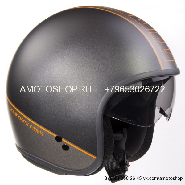  Шлем Momo Design CRUISER черный/темно-серый матовый