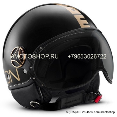 Шлем Momo Design FGTR Classic черный/золотистый глянцевый