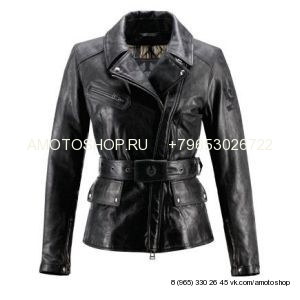  Куртка кожаная женская Belstaff Oulton Park Jacket черная